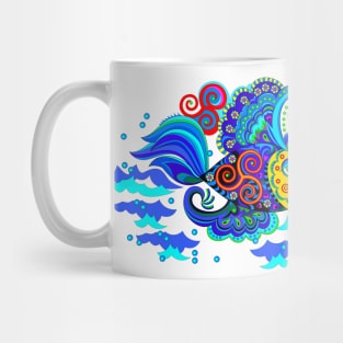 Fantastic fish with Celtic ornament Mug